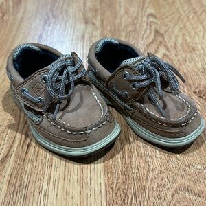 Sperry Lanyard Boat Shoe - Kids' Sz 5, Tan (UK 4.5 EU 21)